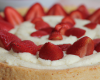 Gâteau aux fraises et à la vanille