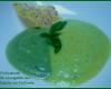 Vichyssoise de courgettes au basilic en textures