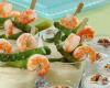 Verrine d'asperges crevettes