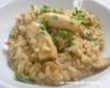 Risotto de poulet aux champignons