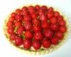 Tarte aux mara des bois (pistaches, vanille, fraises)