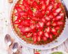 Tarte à la pistache et fraises du Périgord IGP