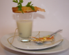 Velouté de céleri et pomme Granny-Smith, et sa langoustine croustillante