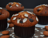 Muffins aux pépites de chocolat noisettes et amandes