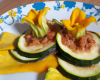 Courgettes sur lit de ravioles