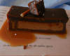 Bûche chocolat, spéculos sur lit de caramel