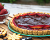 Tarte à la confiture de fraises et au chocolat