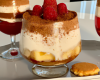 Verre des amoureux : tiramisu Nutella et framboises