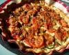 Tarte au chèvre, tomates et courgettes