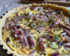 Quiche aux deux boudins et lardons