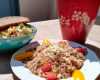 Taboulé au quinoa et sa tartine de hoummous