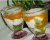 Verrines kiwis-mascarpone et coulis de mangue