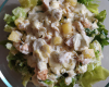 Salade tiède au poulet et lait de coco