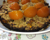 Crumble tout chocolat aux abricots