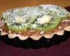 Tartelette choco kiwi sous un voile de coco