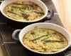 Clafoutis aux asperges vertes et Crème de Saint Agur