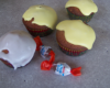 Cupcakes aux chocobons cœur fondant Nutella