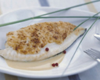 Filet de turbot poêlé, un voile de parmesan épices, fumet réduit aux épices du pain