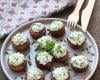 Champignons farcis à la brousse, cerfeuil et ciboulette