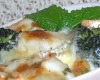 Daphinois chèvre doux gratiné à la menthe fraîche