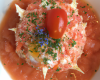 Tartare de crabe dormeur, gaspacho épicé