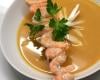 Soupe de crevettes et asperge