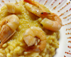 Risotto de crevettes à l'ail et au safran