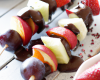 Brochettes de fruits au chocolat