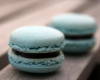 Macarons bleus au chocolat