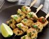 Brochettes de poulet au citron et aux herbes