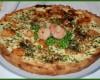 Tarte aux petits pois et aux crevettes