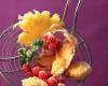 Tempura de fruits frais