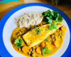 Poisson aux légumes du soleil sauce curry