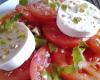 Salade de tomate au surimi et mozzarella