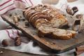 Pain roulé aux noisettes