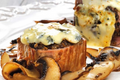 Filet mignon aux champignons gratiné au Bresse Bleu