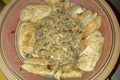 Poulet à la moutarde, à l'estragon et aux champignons