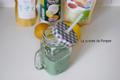 Smoothie poire, banane, coco, linette et spiruline