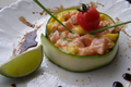 Tartare de saumon à la mangue