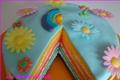 Rainbow cake à la mousse de chocolat blanc