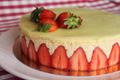 Fraisier et crème mousseline à la vanille