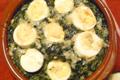 Gratin d'épinards à la béchamel et aux œufs durs