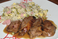 Filet de canard mariné au miel et vinaigre balsamique