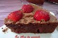 Gâteau chocolat -fraises