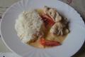 Emincé de poulet à la crème et au vin blanc