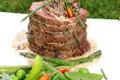 Pavé de filet de rumsteack sur son lit de verte Irlande !