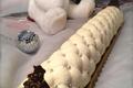 Bûche capitonnée pour Noël