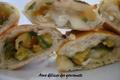 Chaussons aux courgettes, chèvre, miel, et abricots secs