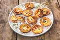 Mini quiches aux champignons