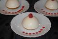 Dôme chocolat blanc au cœur de framboise